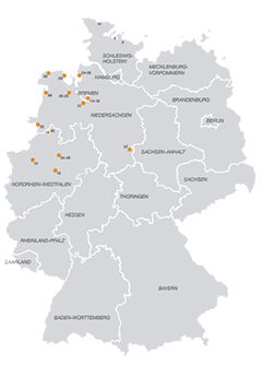 Unsere Standorte in Deutschland